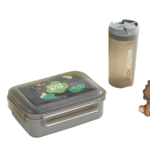 Kit Boîte à Goûter & Gourde – Design Nature