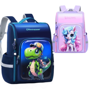 Sac à Dos Scolaire Enfant – Dinosaur & Unicorns